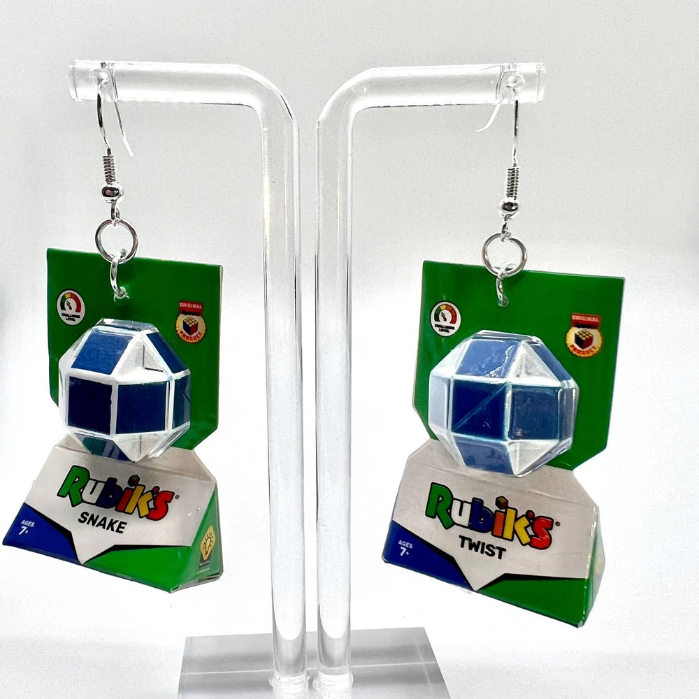 Rubiks Cube Earrings - Retro Toy Earrings - Mini Brands Earrings - Novelty Earri